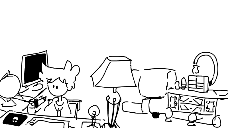 Test animation of my living room because why not.